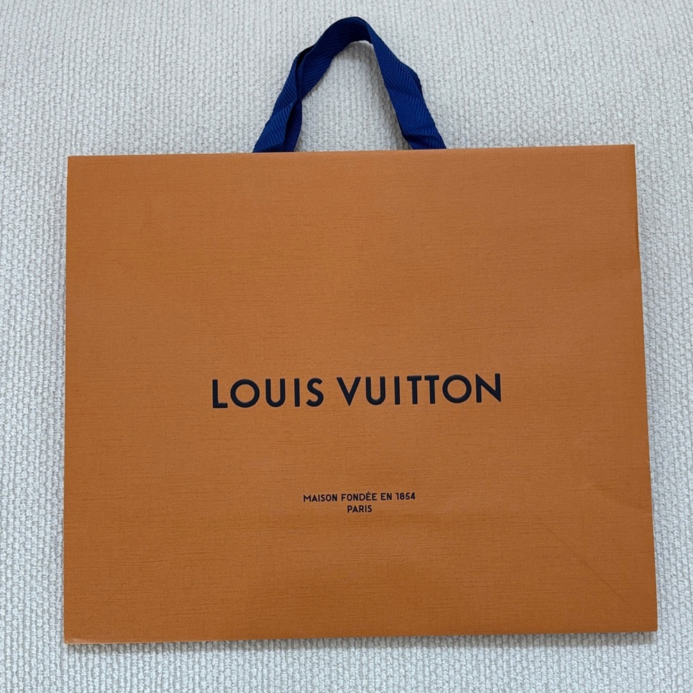 Louis Vuitton orange Bag with Navy Handles